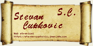 Stevan Čupković vizit kartica